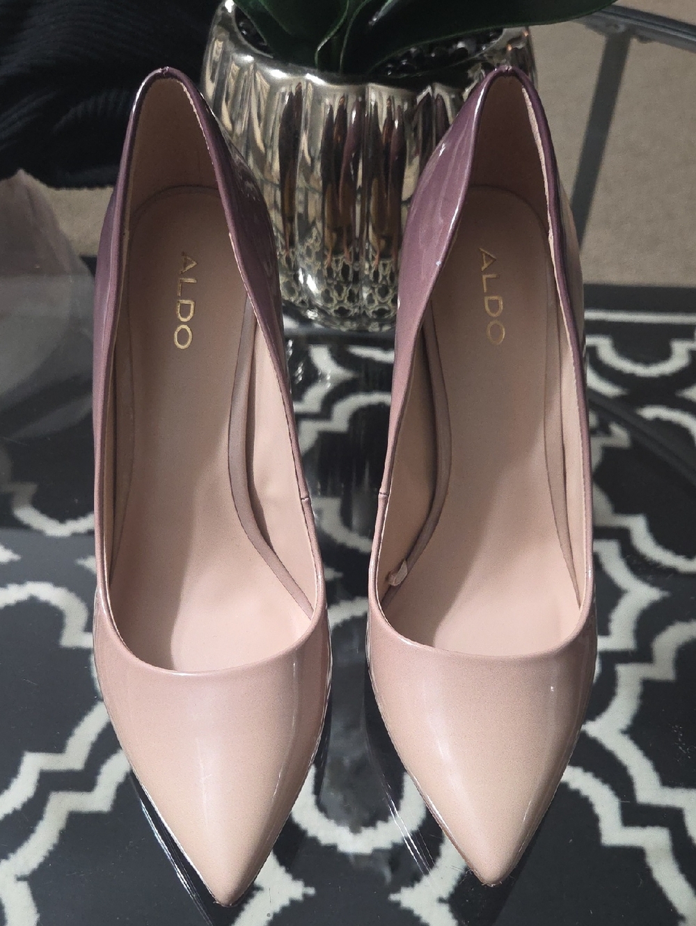 Aldo Blush Patent Pointed-Toe Stiletto Pumps